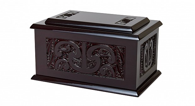 Raised Lid Maori Carved Rosewood